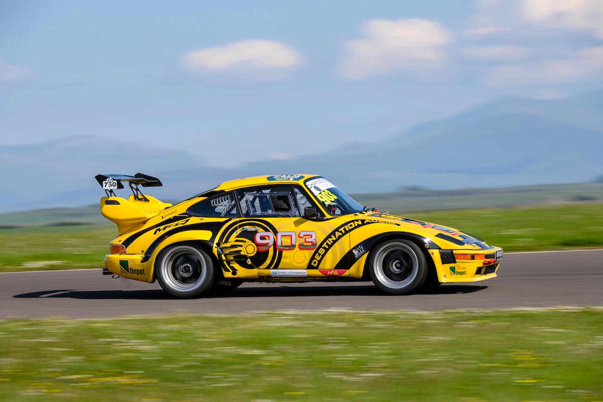 VANHAUEN RACING at Anglesey 2023 - Side-on at speed, the slope-front nose and whale tail on show. © Jonathan Elsey Motorsport Photography 2023