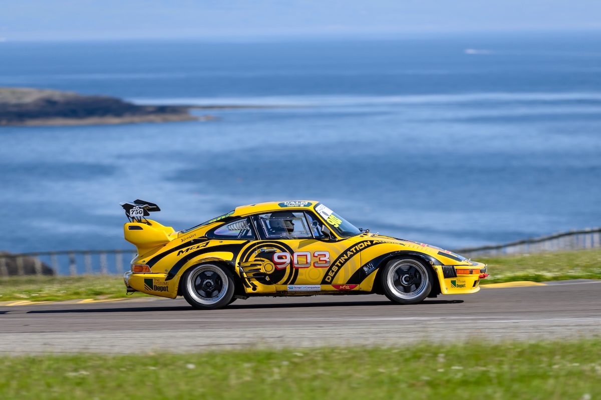 VANHAUEN RACING at Anglesey 2023 - Along the clifftop section with the sea behind. © Jonathan Elsey Motorsport Photography 2023