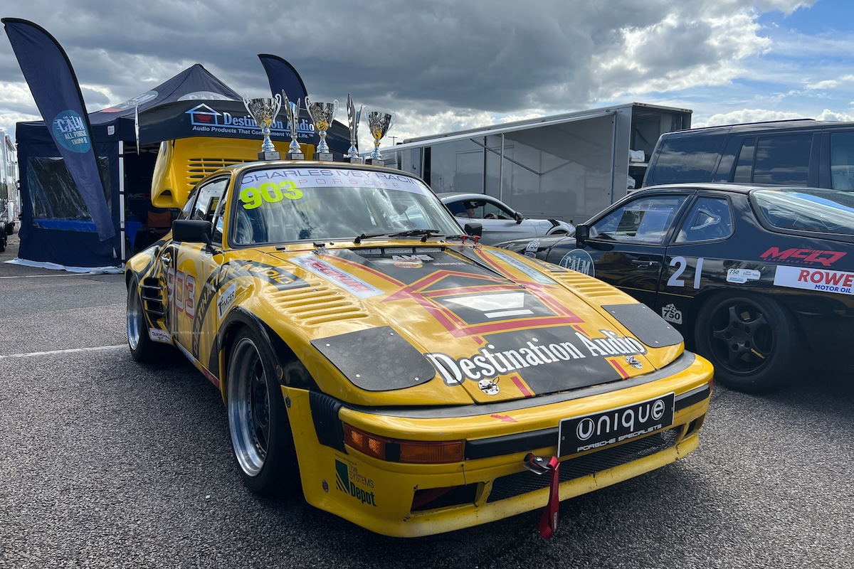 VANHAUEN RACING at Snetterton 2023 - The weekend's trophies lined up on the 903.