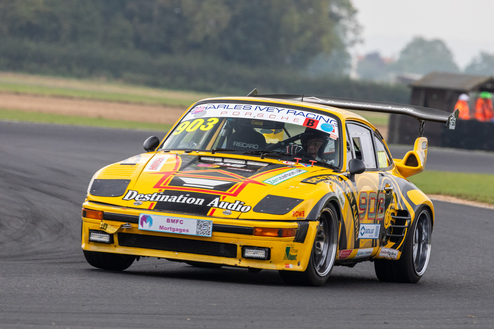 VANHAUEN RACING at Croft Circuit 2024 - The supercharged 911 showing strong pace on the power-friendly circuit layout.