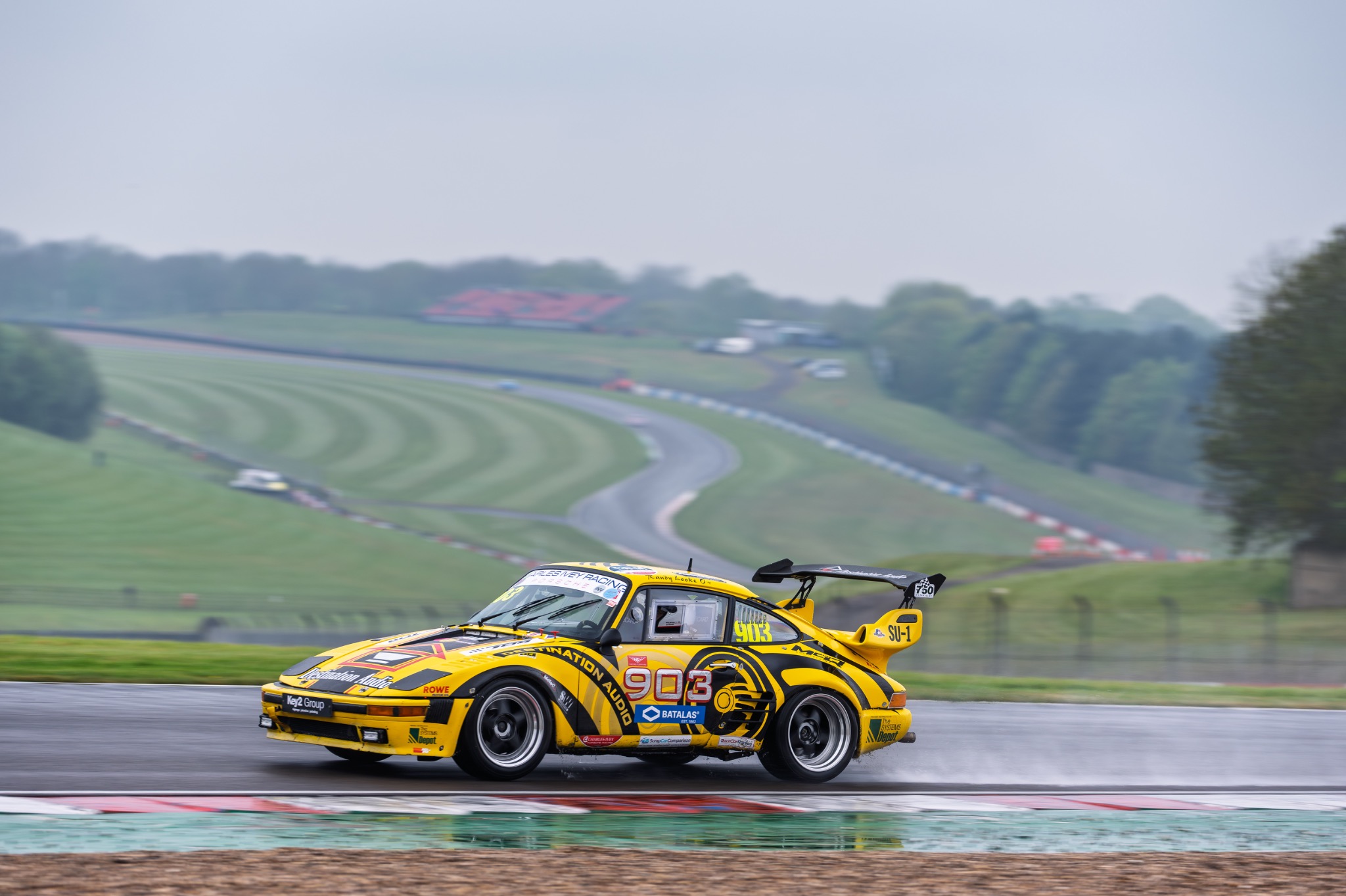 VANHAUEN RACING at Donington Park 2025 - Rain-soaked race conditions testing driver skill and machine preparation.