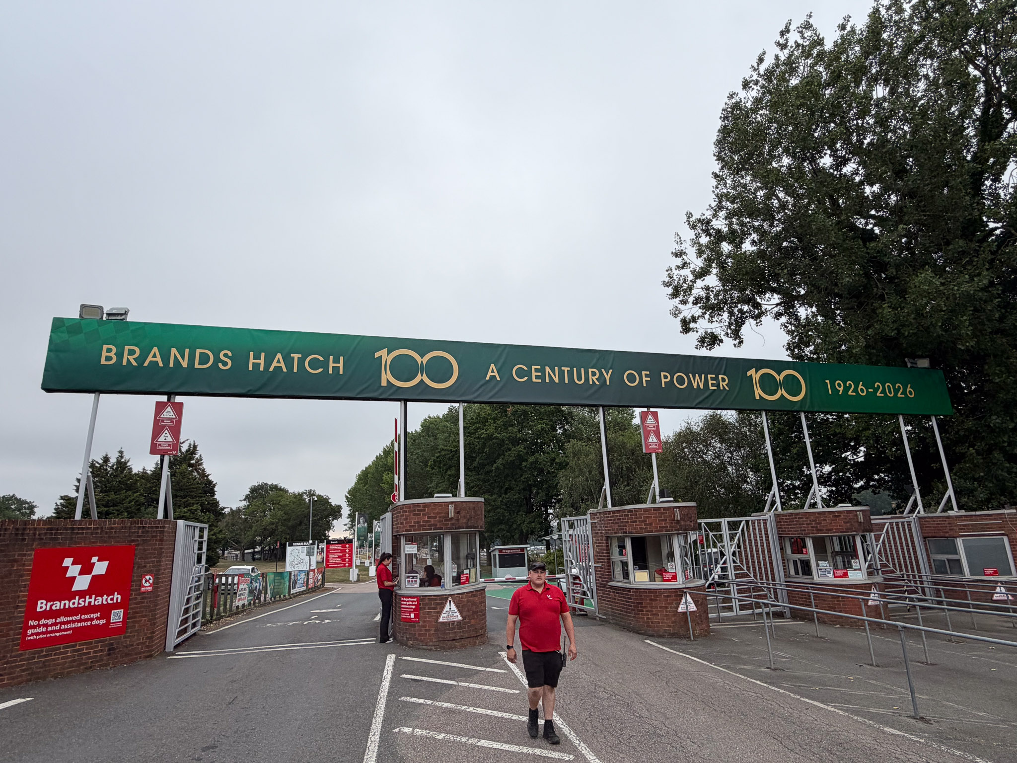 VANHAUEN RACING at Brands Hatch GP 2026 - The Brands Hatch entrance gates marking the circuit's centenary, A Century of Power 1926-2026.